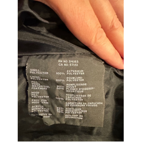 Marc New York Black Puffer Jacket with Faux Fur Detachable Hood, Size L - Picture 9 of 12